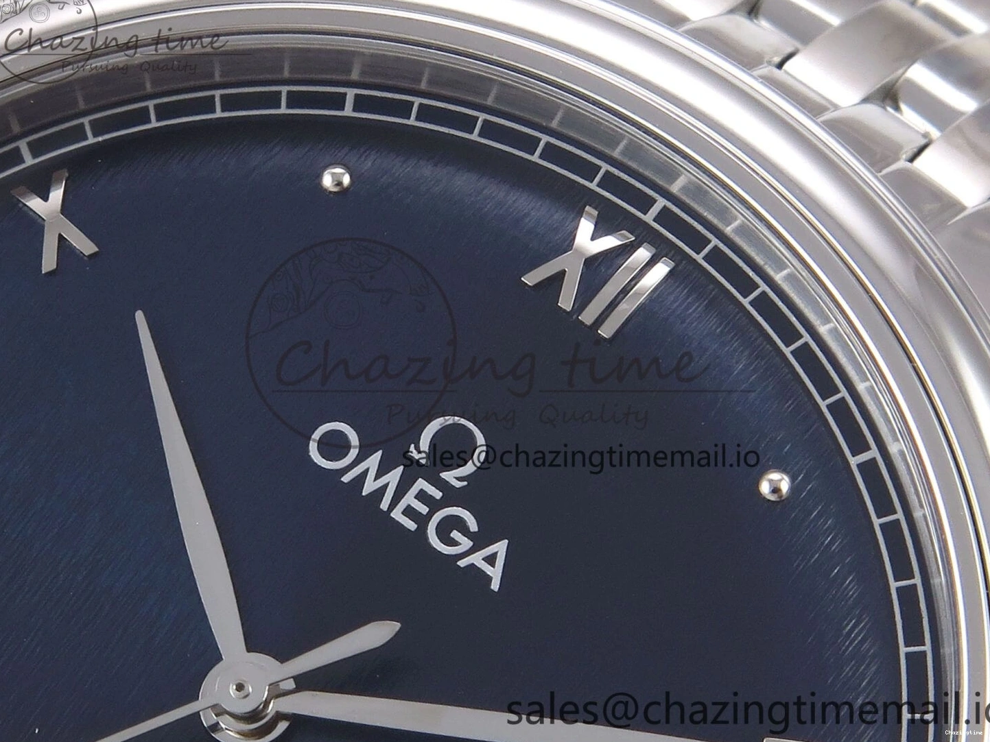 0225 Supportive De Ville Date SS VSF 1:1 Best Edition Blue Dial on SS Bracelet A 7700